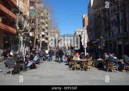 Av. de Gaudi, Barcelona, Katalonien, Spanien im Winter Stockfoto