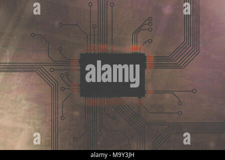 Technologie Chip setup Hintergrund Stockfoto