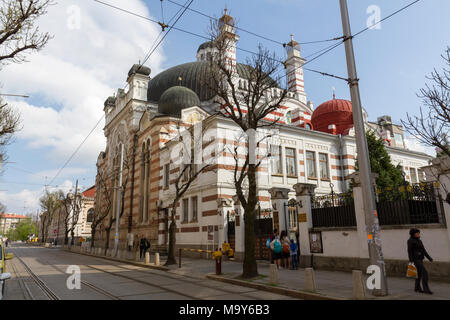 Die Sofia Synagoge ist die größte Synagoge in Südosteuropa, Sofia, Bulgarien. Stockfoto