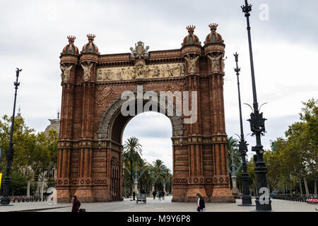 Arc de Triomf, Barcelona Stockfoto