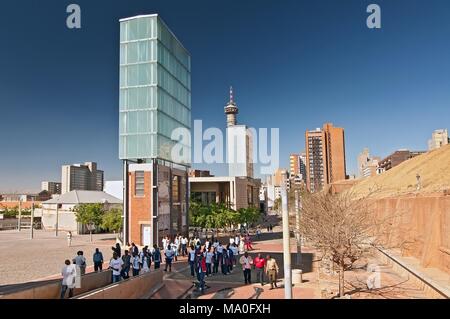 Verfassungsgericht von Südafrika am Constitution Hill in Johannesburg, Gauteng, Südafrika. Stockfoto