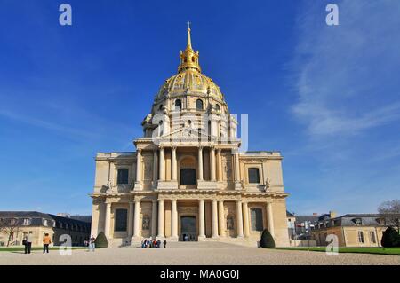 Paris Kathedrale von Saint Louis des Invalides, Frankreich. Stockfoto