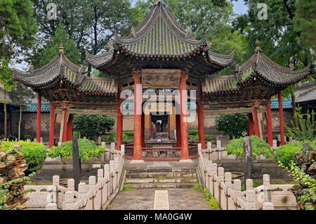 Die Große Moschee im muslimischen Viertel der Altstadt, Xi'an China. Stockfoto