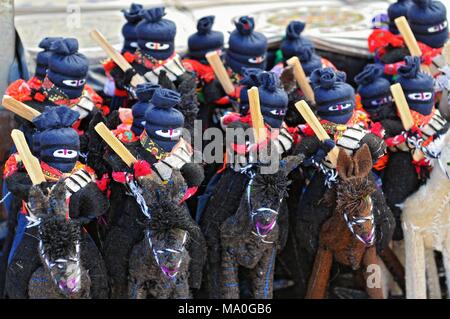 Der Zapatisten Marcos Puppen zum Verkauf in San Cristobal de las Casas, Chiapas, Mexiko. Stockfoto