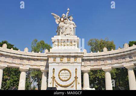 Denkmal für Benito Juarez, neoklassizistisches Denkmal aus Marmor zu Benito Juarez, Mexiko den ersten indigenen Präsidenten. Das Hotel liegt im historischen Zentrum Stockfoto