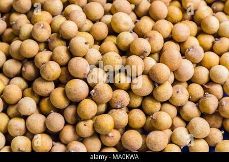 Longan oder raw Longanfrüchte auf er Markt. Stockfoto