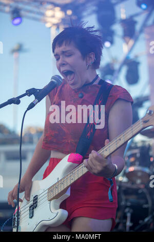 Britische Band 'Dream Frau' live im Majestic Hotel Strand - MIDEM internationale B2B-music Event, Cannes, Frankreich, 6. Juni 2017 © ifnm Stockfoto