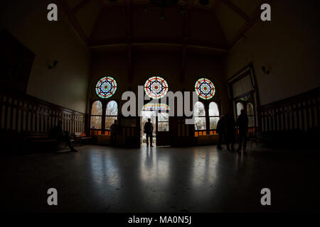 Ornament geometrische architektonische Kunst aus Istanbul mit gegenüber Licht Stockfoto