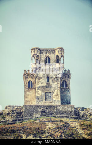 Das Schloss von Santa Catalina ist in der Stadt Tarifa, in der Provinz Cadiz, an den Küsten des südlichen Spanien Stockfoto