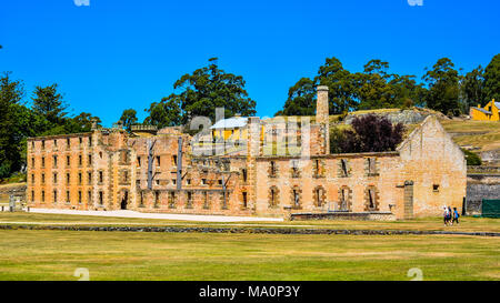 Port Arthur, Tasmanien, Australien - der Pönitentiarie. Wie eine Mühle gebaut, wurde es in einer Haftanstalt in 1857 umgewandelt. Stockfoto