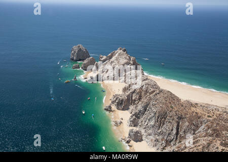 Luftbild von Lands End in Cabo San Lucas, Mexiko Stockfoto