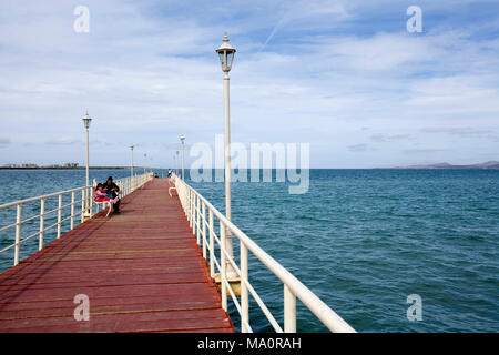 Pier in La Paz, Baja California Sur Stockfoto