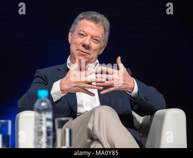 Juan Manuel Santos Calderón ist der kolumbianische Präsident und Friedensnobelpreisträger 2016 besucht Cannes Lions Festival, Cannes, Frankreich, 22. Juni 2017 Stockfoto