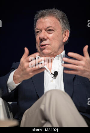 Juan Manuel Santos Calderón ist der kolumbianische Präsident und Friedensnobelpreisträger 2016 besucht Cannes Lions Festival, Cannes, Frankreich, 22. Juni 2017 Stockfoto