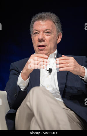 Juan Manuel Santos Calderón ist der kolumbianische Präsident und Friedensnobelpreisträger 2016 besucht Cannes Lions Festival, Cannes, Frankreich, 22. Juni 2017 Stockfoto