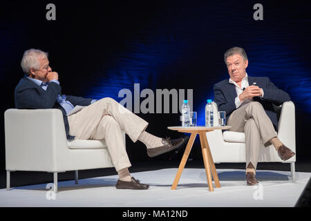 Juan Manuel Santos Calderón ist der kolumbianische Präsident und Friedensnobelpreisträger 2016 besucht Cannes Lions Festival, Cannes, Frankreich, 22. Juni 2017 Stockfoto