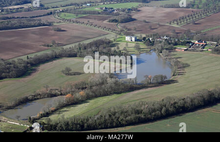 Luftaufnahme von sandbeck Park & Roche Abbey, Tickhill Stockfoto