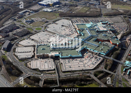 Luftaufnahme von Meadowhall Shopping Centre, Sheffield Stockfoto