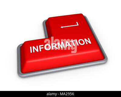 3D-Informationen Tastatur Taste Stockfoto