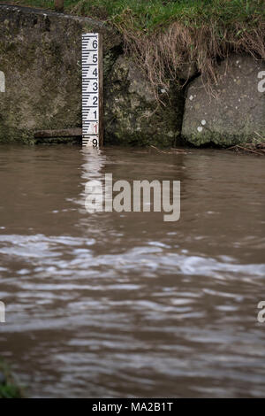 Fluss Tiefenlehre Hochwasser Hochwasser Stockfoto