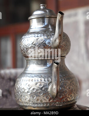 Authentische Kupfer Tee Wasserkocher Stockfoto