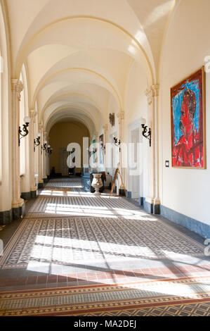 Ansicht der alten Abtei von Villeroy&Boch Hauptsitz in Mettlach, Saarland, Deutschland Stockfoto