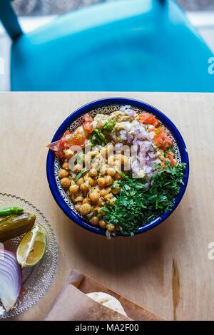 Zutaten für Hummus, Israel Stockfoto