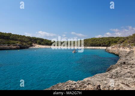 Das Naturschutzgebiet Mondrago, Cala Mondrago, Cala Figuera Stockfoto