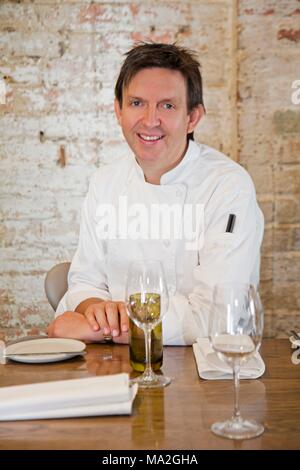 Andrew McConnell (Eigentümer und Chefkoch des Restaurant Cutler & Co., Melbourne, Australien Stockfoto