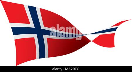 Norwegen Flagge, Vektor, Abbildung Stock Vektor