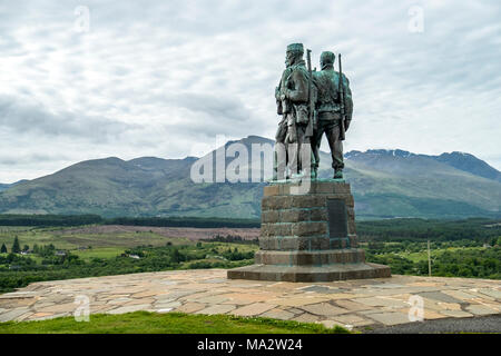 Inverness/Schottland - 31. MAI 2017:: Ein Denkmal an die Männer des British Commando Kräfte gewidmet, das im Zweiten Weltkrieg angehoben Stockfoto