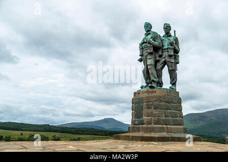 Inverness/Schottland - 31. MAI 2017:: Ein Denkmal an die Männer des British Commando Kräfte gewidmet, das im Zweiten Weltkrieg angehoben Stockfoto