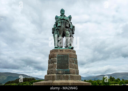 Inverness/Schottland - 31. MAI 2017:: Ein Denkmal an die Männer des British Commando Kräfte gewidmet, das im Zweiten Weltkrieg angehoben Stockfoto