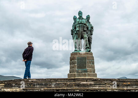 Inverness/Schottland - 31 Mai 2017 :: werfen Sie einen Blick auf die Commando Memorial Stockfoto