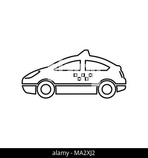 Taxi Symbol Auto einfache flache Vector Illustration. Stock Vektor