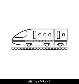 Zug Symbol einfache flache Vector Illustration. Speed Train unterzeichnen. Stock Vektor