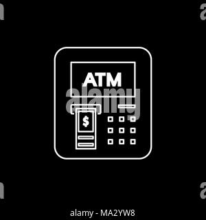 ATM Symbol Flat Style einfachen Vektor Illustration. Stock Vektor