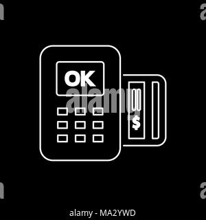 POS-Symbol Flat Style einfachen Vektor Illustration. Payment Terminal. Stock Vektor