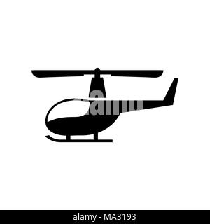 Hubschrauber Symbol einfache flache Vector Illustration. Stock Vektor