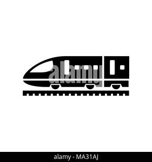 Zug Symbol einfache flache Vector Illustration. Speed Train unterzeichnen. Stock Vektor