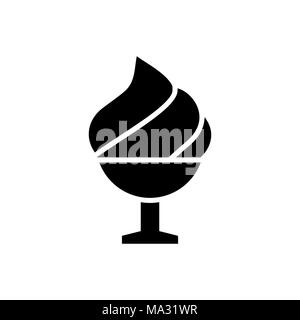 Eisbecher Symbol einfache Flat Style Vector Illustration. Stock Vektor