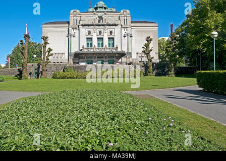 National Theater, Bergen, Hordaland, Norwegen, Stockfoto