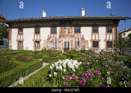 Pilatus Haus in Oberammergau, Oberbayern, Bayern, Deutschland, Stockfoto