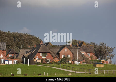 Hanswarft über die Hallig Hooge, Schleswig-Holstein, Norddeutschland, Deutschland, Stockfoto