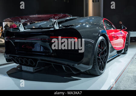 New York, NY - 29. März 2018: Bugatti Chiron Sport auf 2018 New York International Auto Show" im Jacob Javits Center Credit: Lev radin/Alamy leben Nachrichten Stockfoto