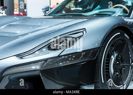 New York, NY - 29. März 2018: Rimac c zwei Konzept hyper Auto auf 2018 New York International Auto Show" im Jacob Javits Center Credit: Lev radin/Alamy leben Nachrichten Stockfoto