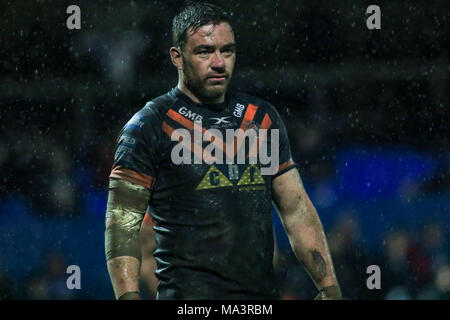 Wakefield, Großbritannien. 29 März 2018, Mobile RocketStadium, Wakefield, England; Betfred Super League Rugby, Wakefield Trinity v Castleford Tiger; Grant Millington von Castleford Tiger Credit: Aktuelles Bilder/Alamy leben Nachrichten Stockfoto