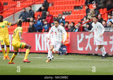 Lüttich, Belgien. 23 Mär, 2018. Yuto Nagatomo (JPN) Fußball: Internationales Freundschaftsspiel zwischen Japan 1-1 Mali im Stade Maurice Dufrasne in Lüttich, Belgien. Credit: mutsu Kawamori/LBA/Alamy leben Nachrichten Stockfoto