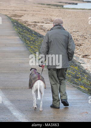 Sheerness, Kent, Großbritannien. 30. März, 2018. UK Wetter: grau und nebligen Morgen in Sheerness. Credit: James Bell/Alamy leben Nachrichten Stockfoto