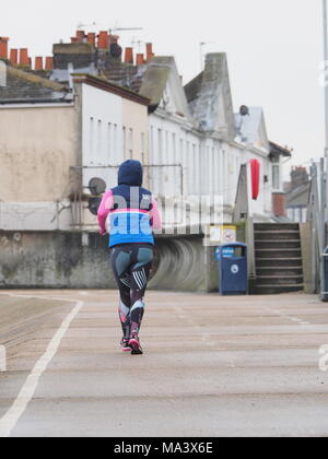 Sheerness, Kent, Großbritannien. 30. März, 2018. UK Wetter: grau und nebligen Morgen in Sheerness. Credit: James Bell/Alamy leben Nachrichten Stockfoto